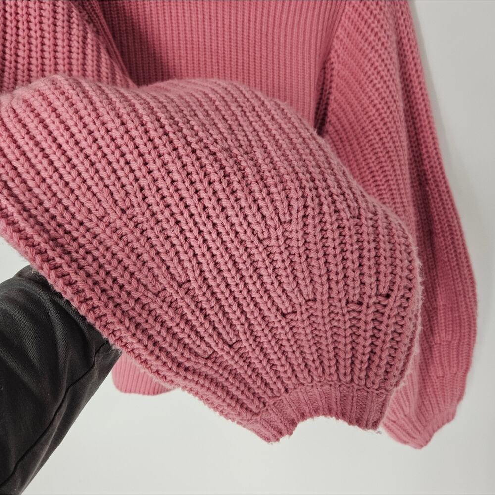 Staud Damask Pink Aura Bishop Sleeve Sweater L - Picture 4 of 8